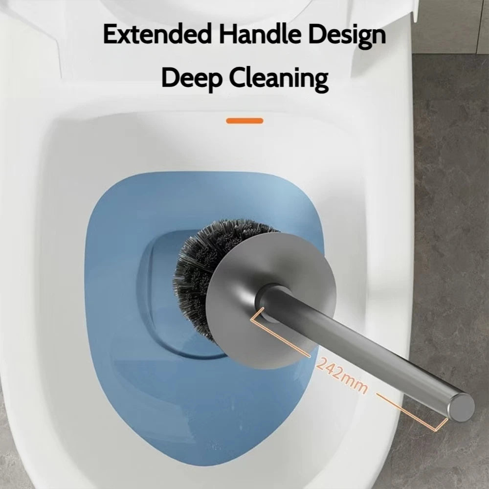 No Punch Circular/Square Toilet Cleaning Brush Wall Mounted Bathroom Toilet Brush Holder Cleaning Tools Bathroom Accessories