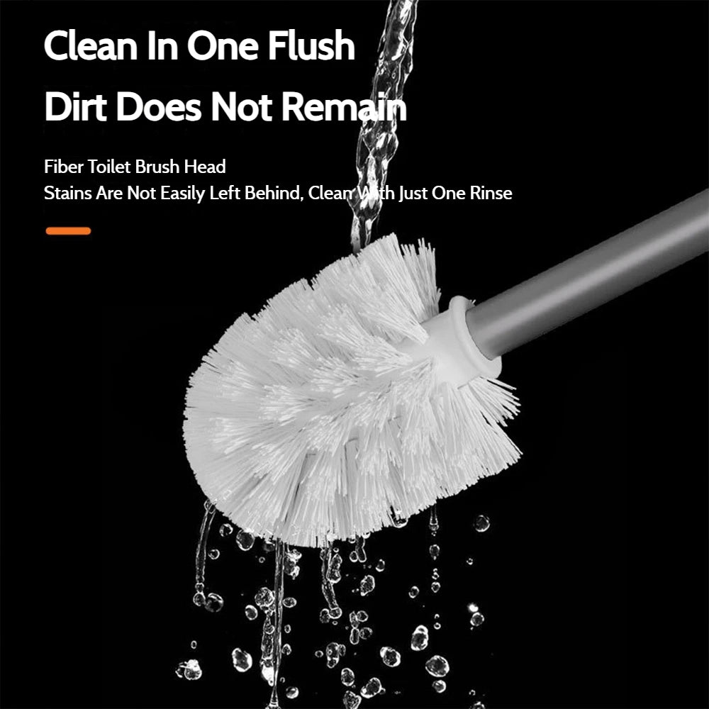 No Punch Circular/Square Toilet Cleaning Brush Wall Mounted Bathroom Toilet Brush Holder Cleaning Tools Bathroom Accessories